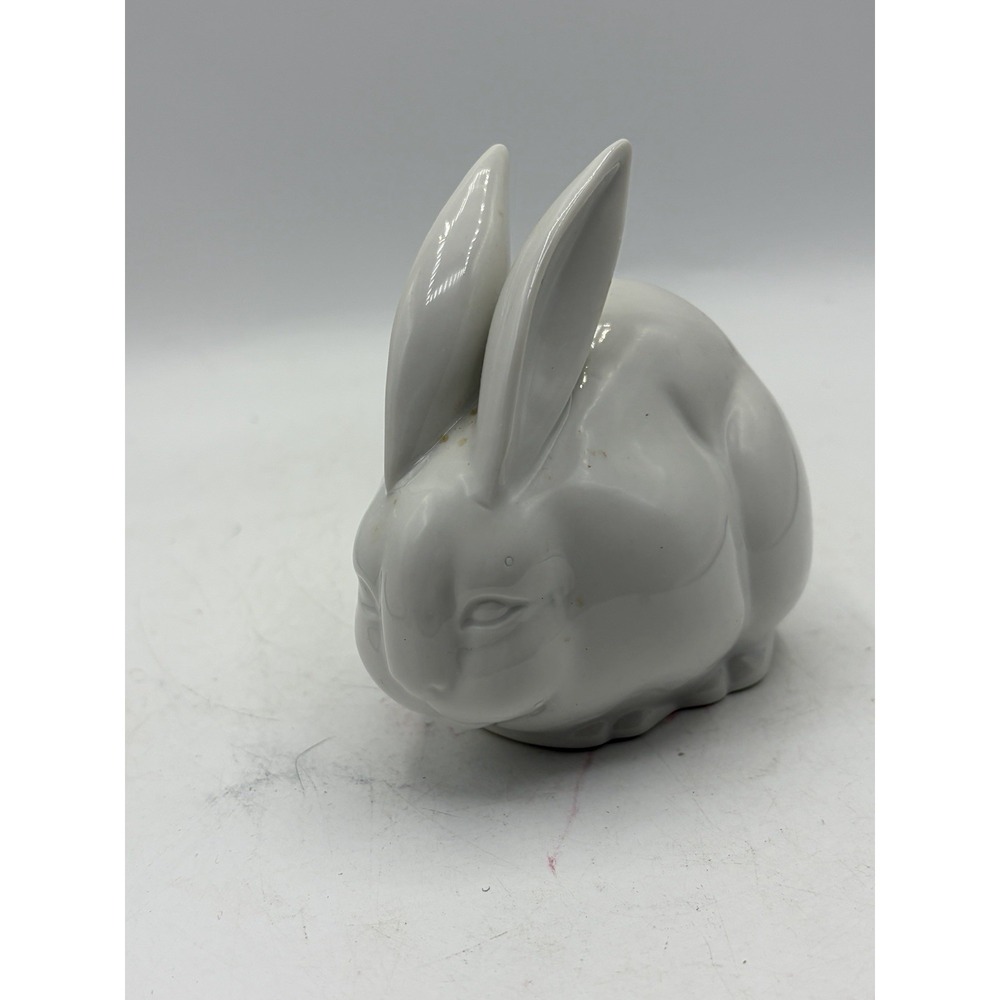 Vintage White Porcelain Bunny Rabbit Figurine Made in Japan Easter Decor